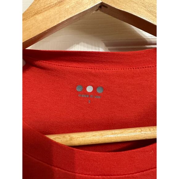 Three Dots women's orange Tie Front T-Shirt pullover Jersey Dress size Small NEW - Picture 3 of 6